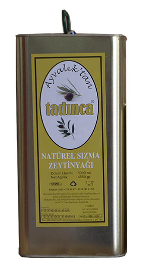 5 LT Teneke Erken Hasat Natürel Sızma Zeytinyağı